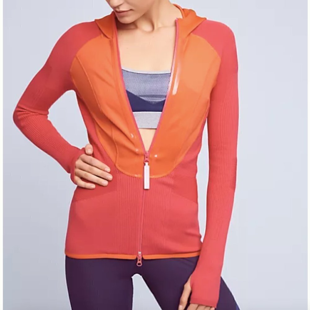 Adidas by Stella McCartney Tri-Toned Runner's Hoodie‎ sz XS